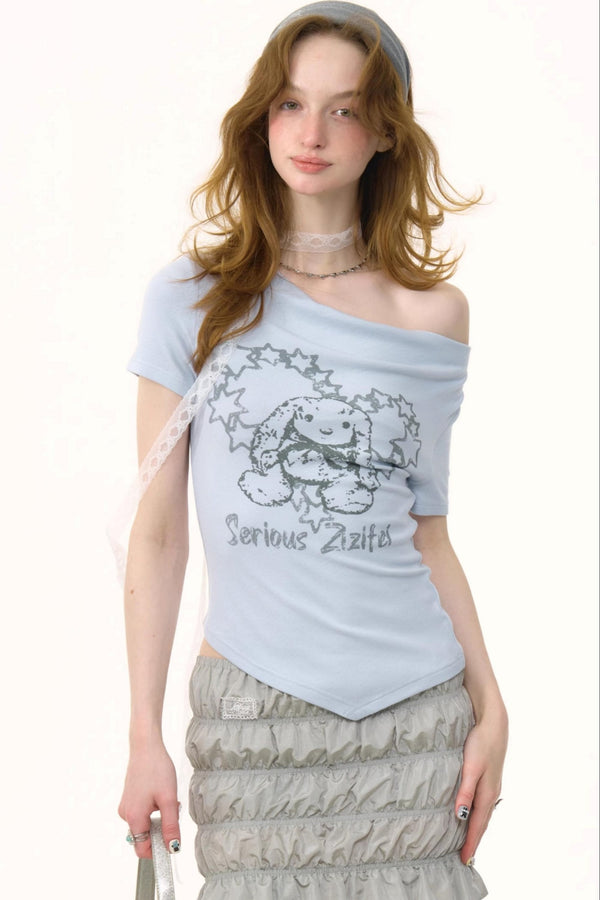 Vintage Curved Hem T-Shirt