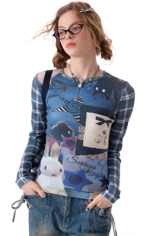 Retro Rabbit Print Tee