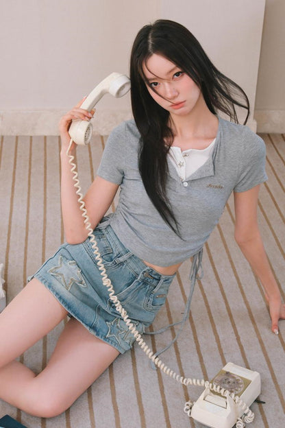 Vintage Denim Mini Skirt