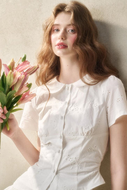 White Mint Cotton Lace Set-Up