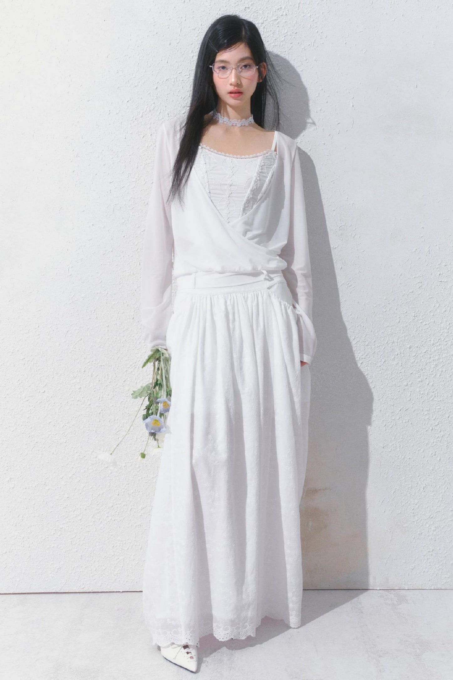 Dreamy White Lei Pod Skirt