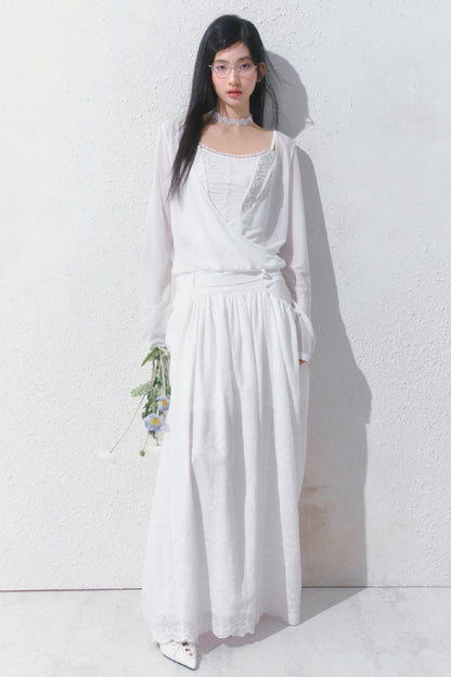 Dreamy White Lei Pod Skirt