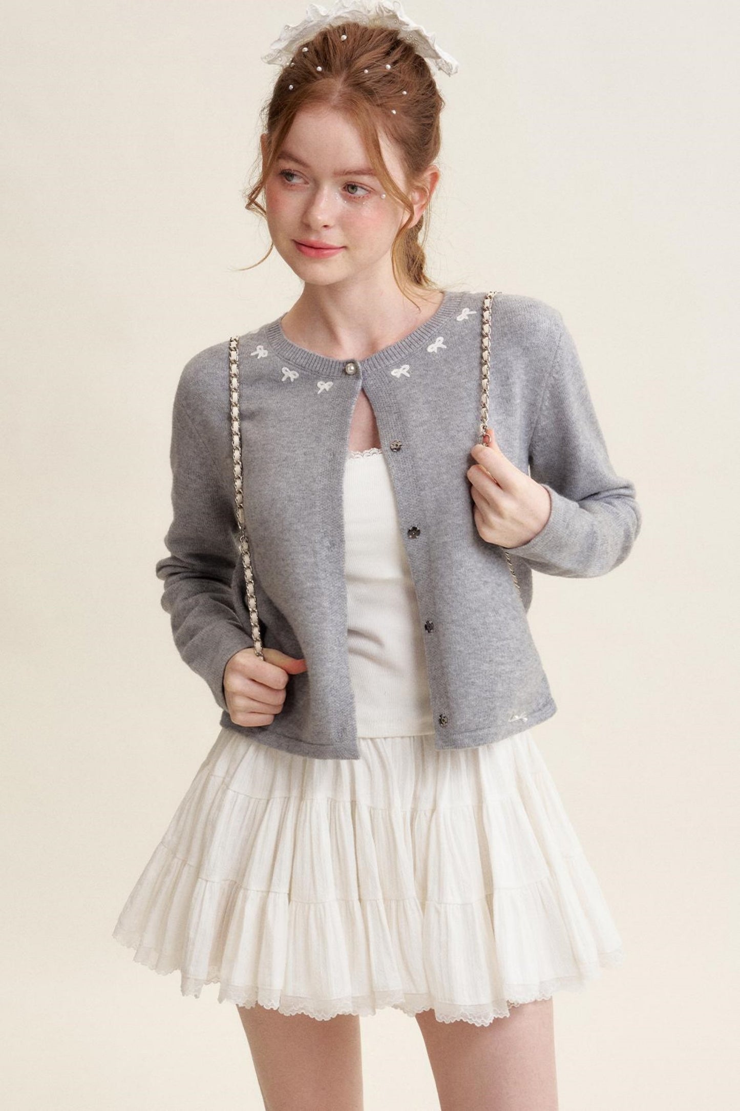 Pearl Button Knit Cardigan