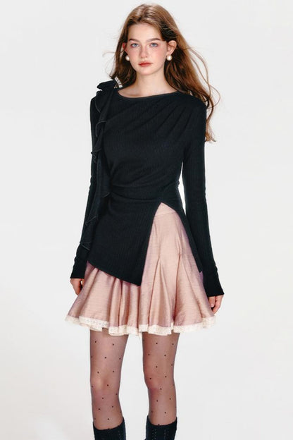French Pink Rose Half Skirt