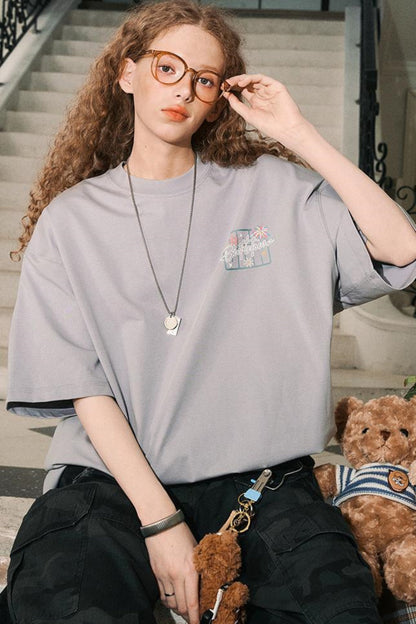 Firework Print Slim Fit T-Shirt