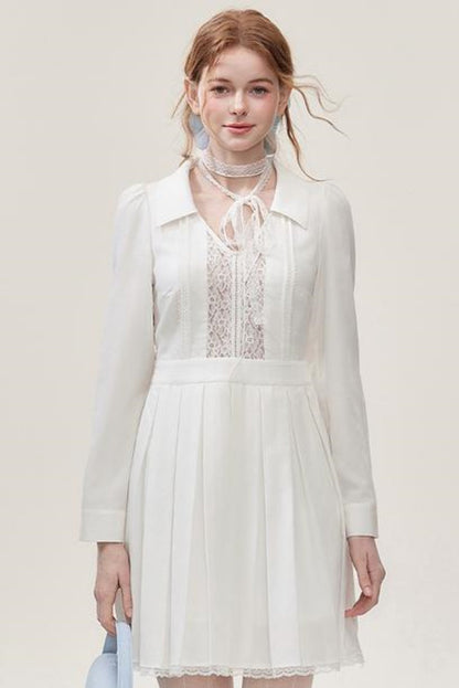 White Lace Mini Dress