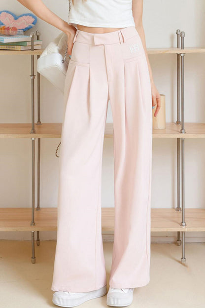 High-Waisted Wide-Leg Trousers