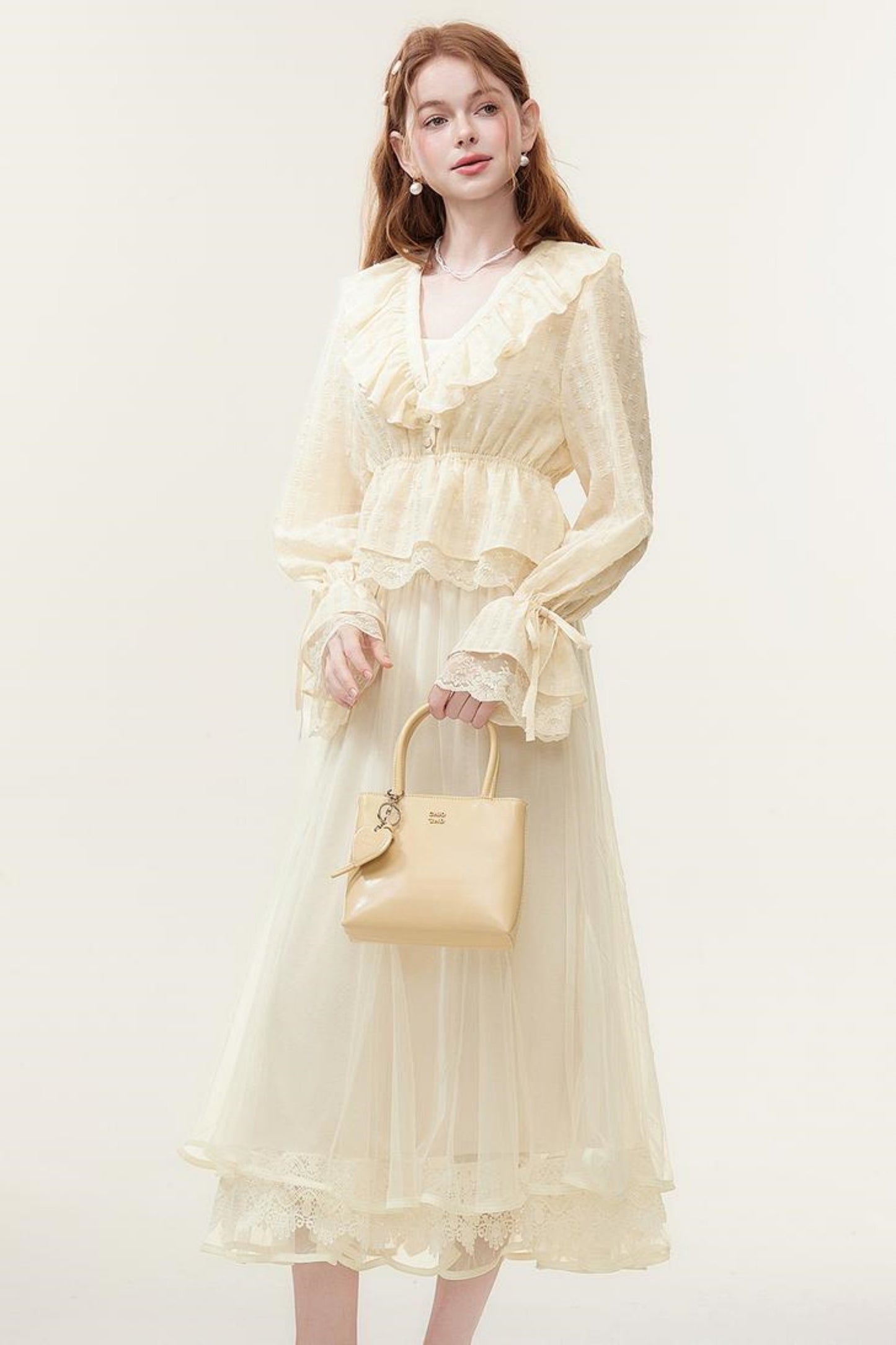 Lace Tulle Long Skirt