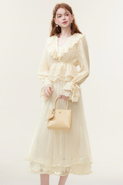 Lace Tulle Long Skirt