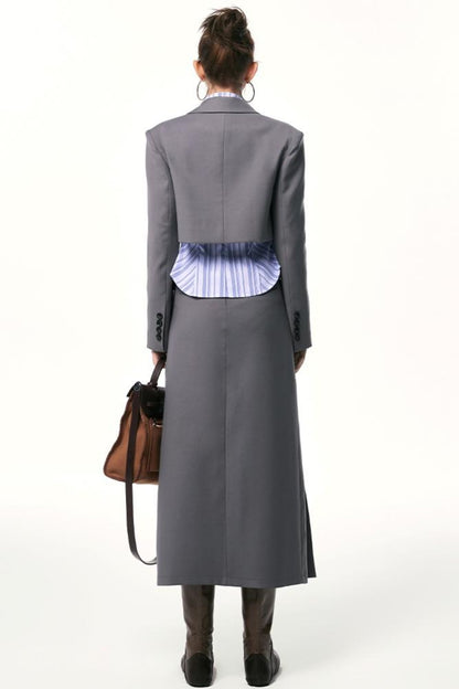 Chic Short Gray Jacket