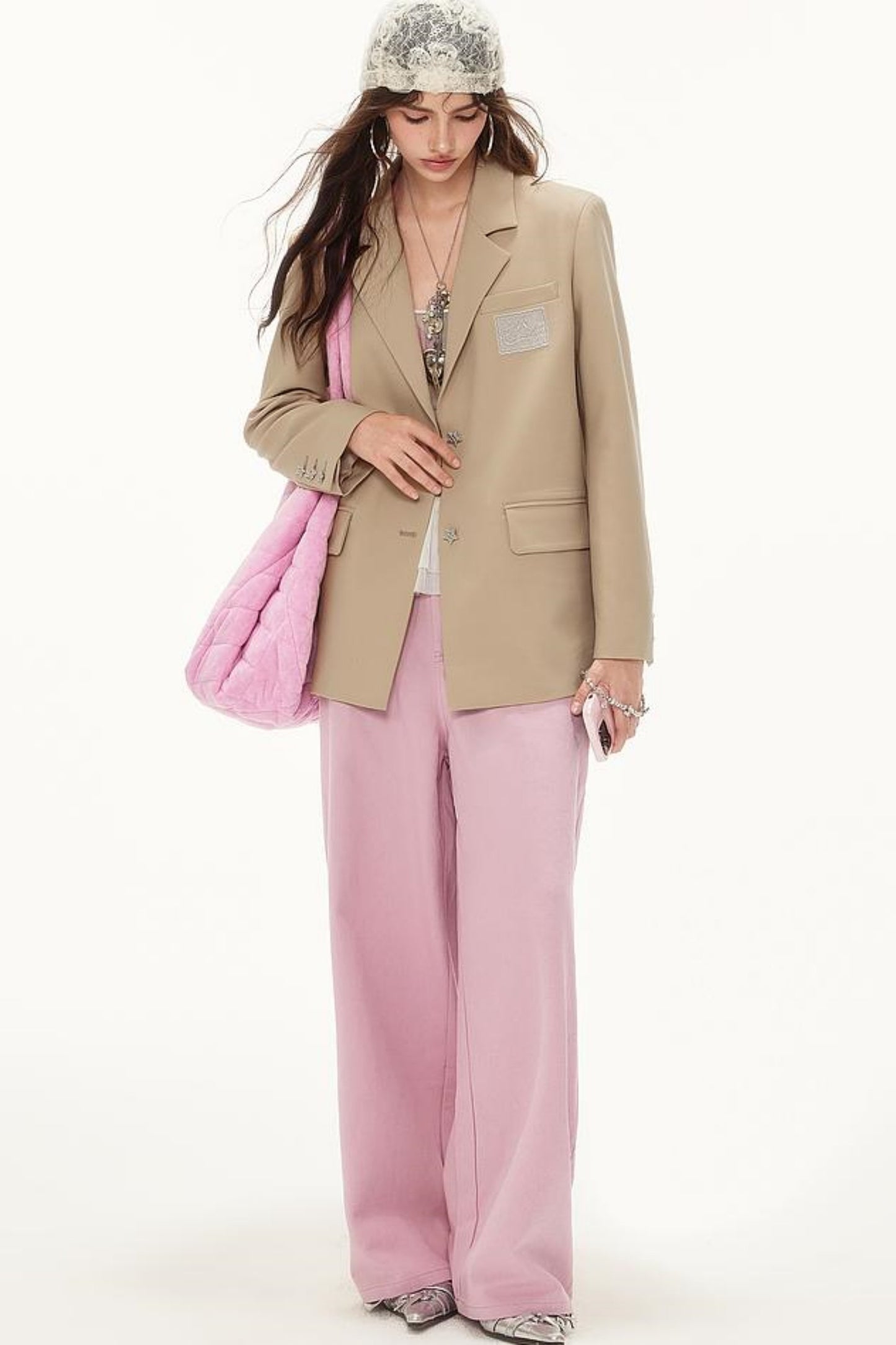 Korean Lace Oversized Jacket