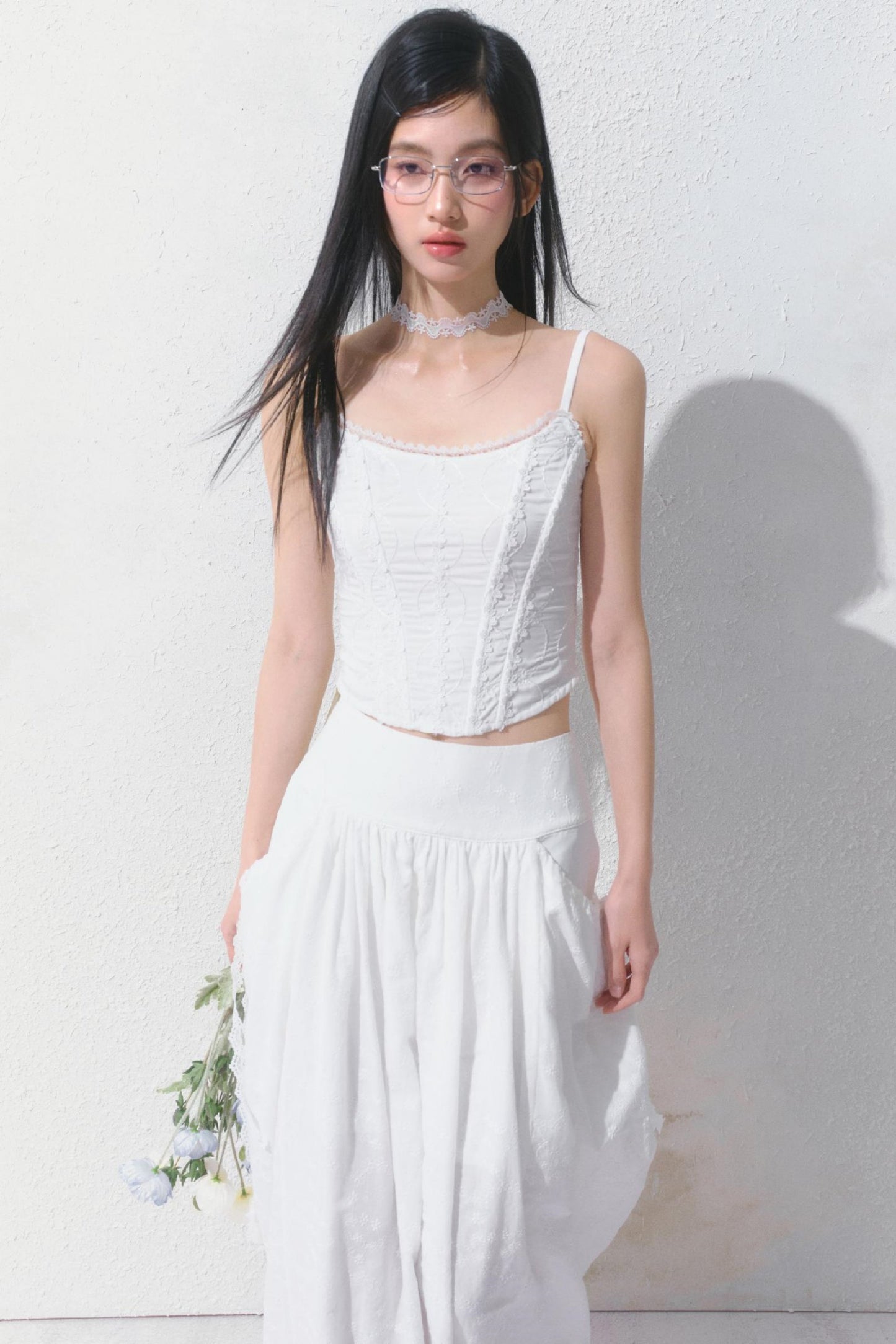 Dreamy White Lei Pod Skirt