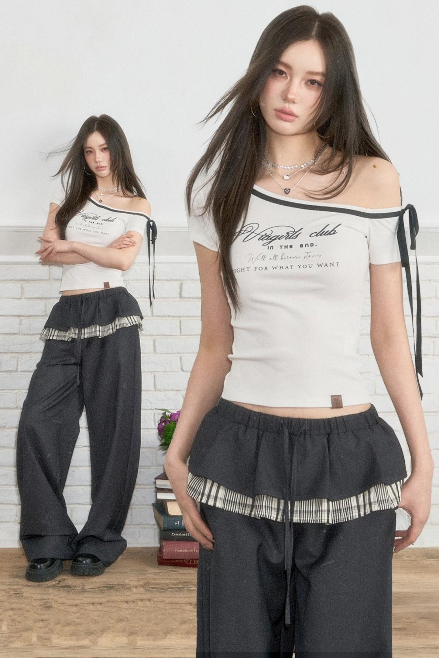 Short Sleeve Slim Alphabet Print T-Shirt