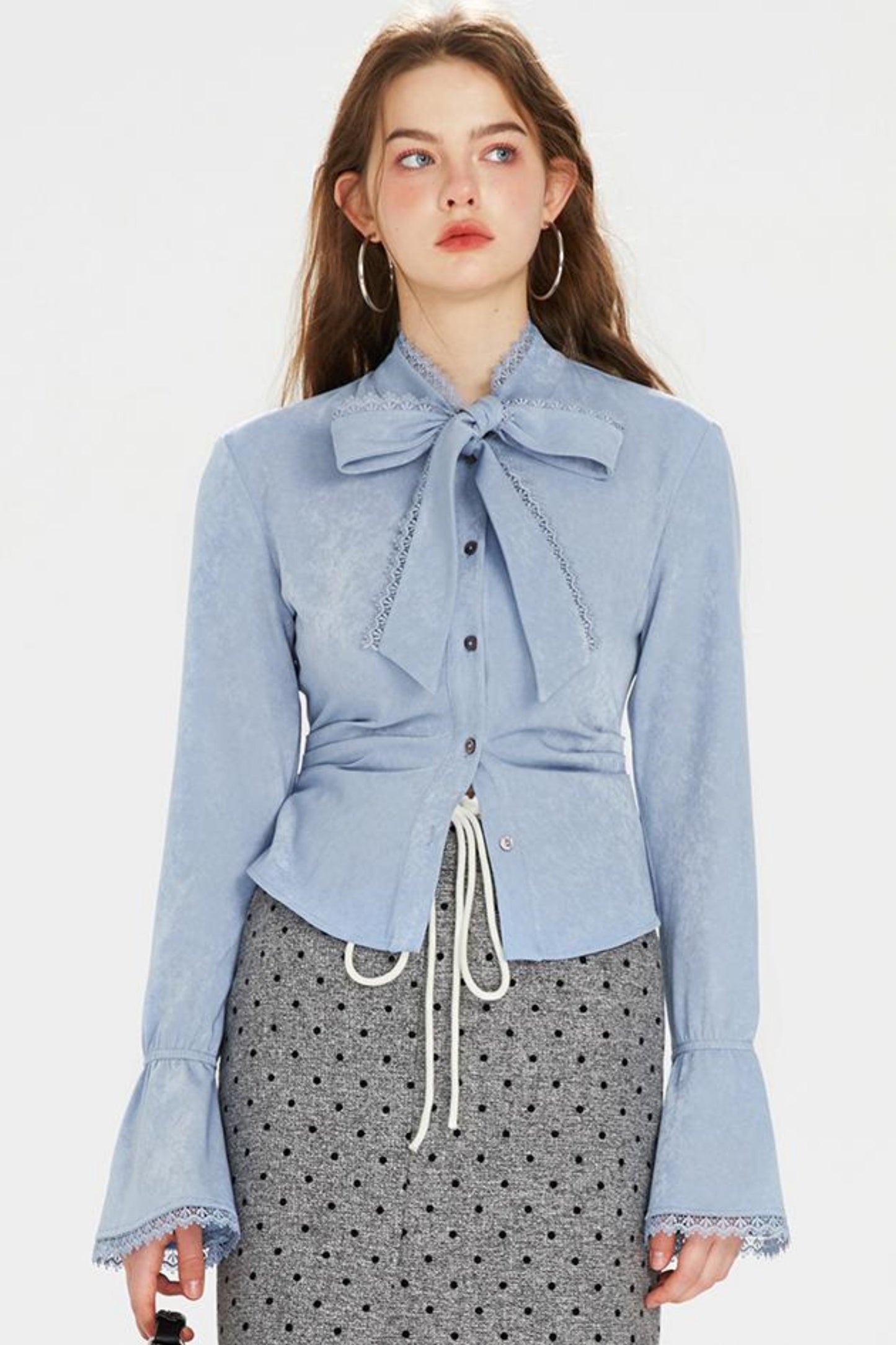 Pocket Accent Tweed Skirt Set-Up