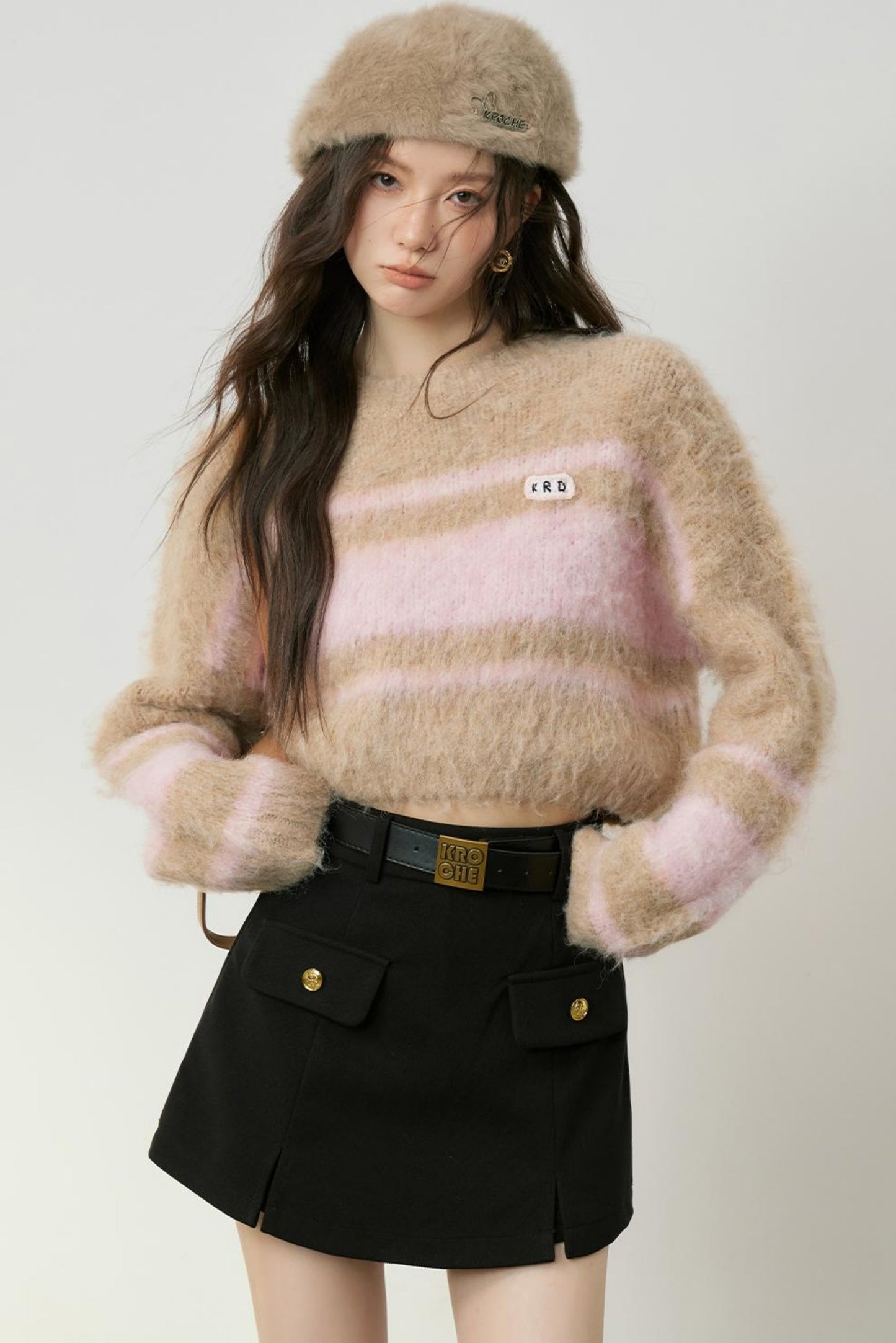 Cozy Color Block Knit Sweater