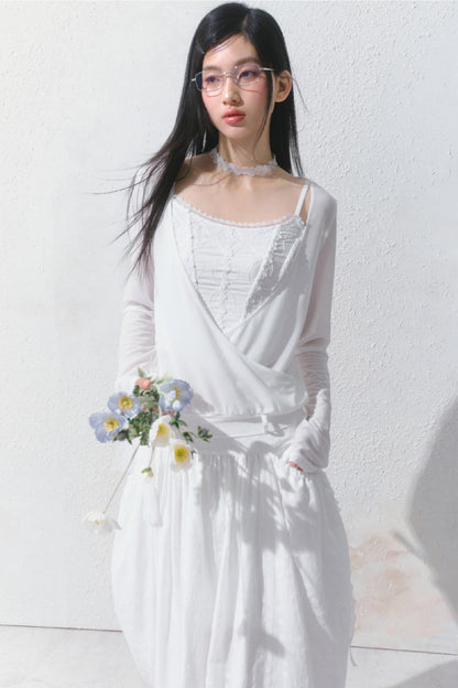 Dreamy White Lei Pod Skirt