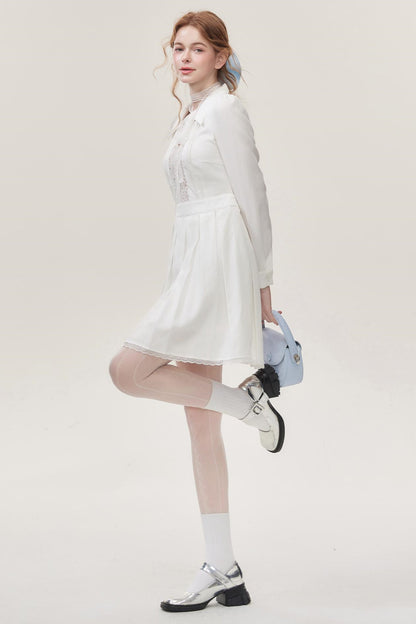 White Lace Mini Dress