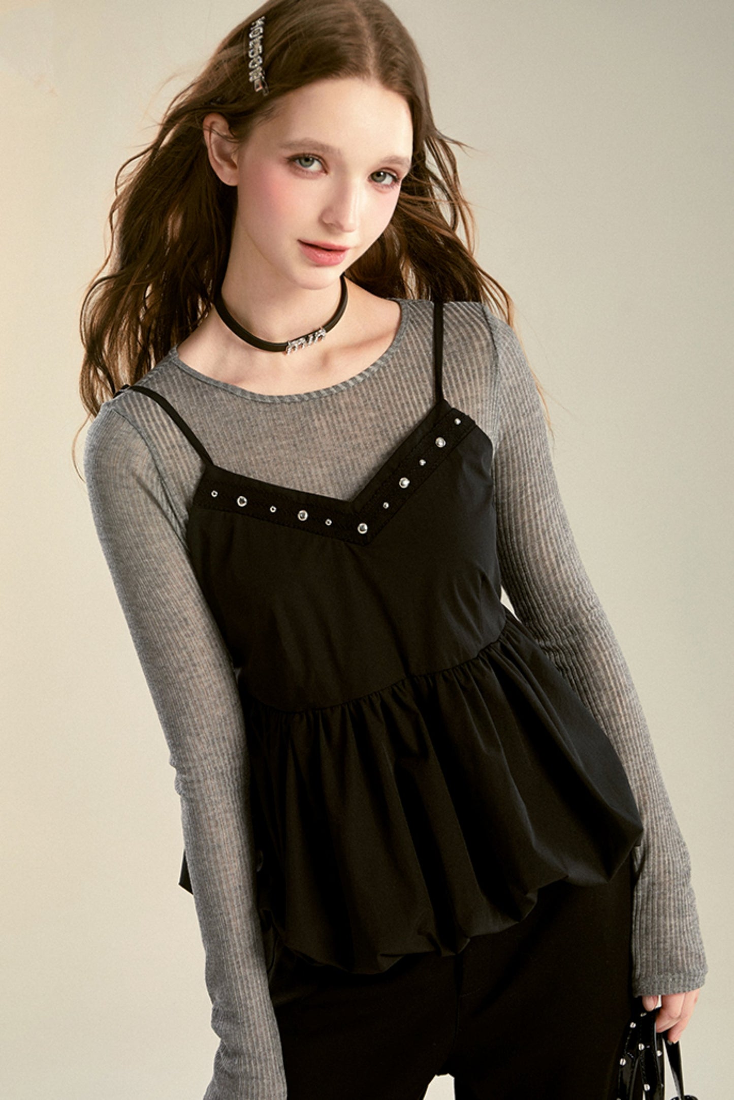 Empire Black Camisole Set-Up