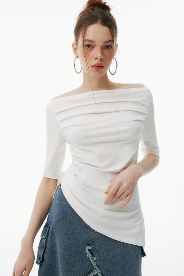 Gray One-Shoulder Bustier Set-Up