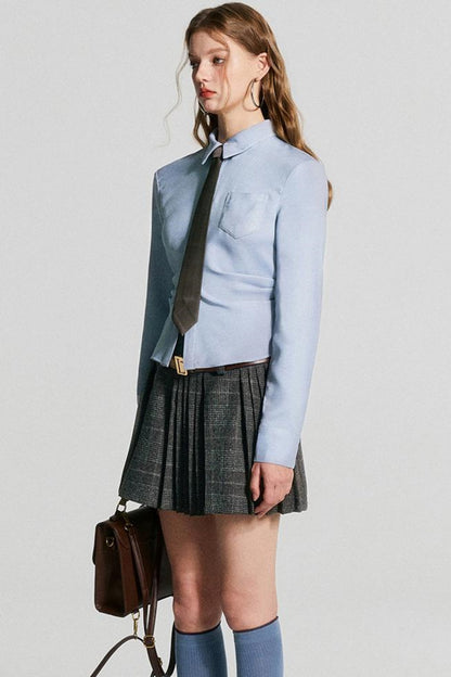 Tie Accent Waist Shirt