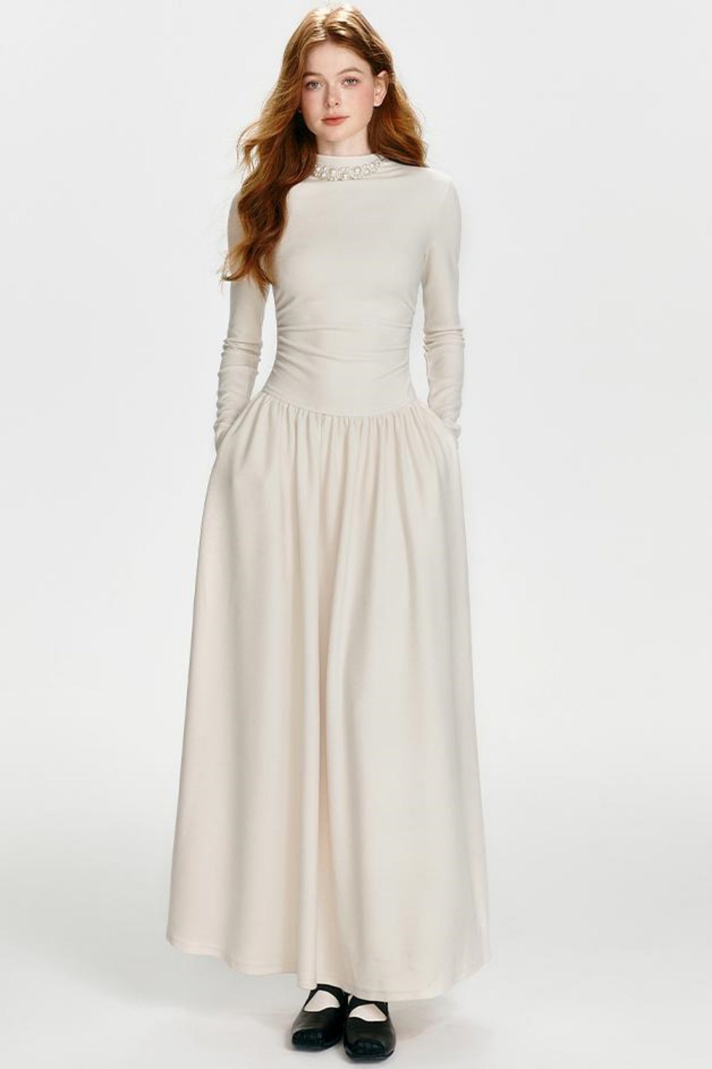 Chic Drawstring Maxi Dress Set-Up