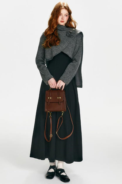 Luxe Gold Shawl Dress Set-Up