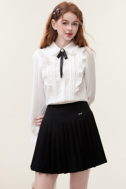 Pleated Mini Skirt