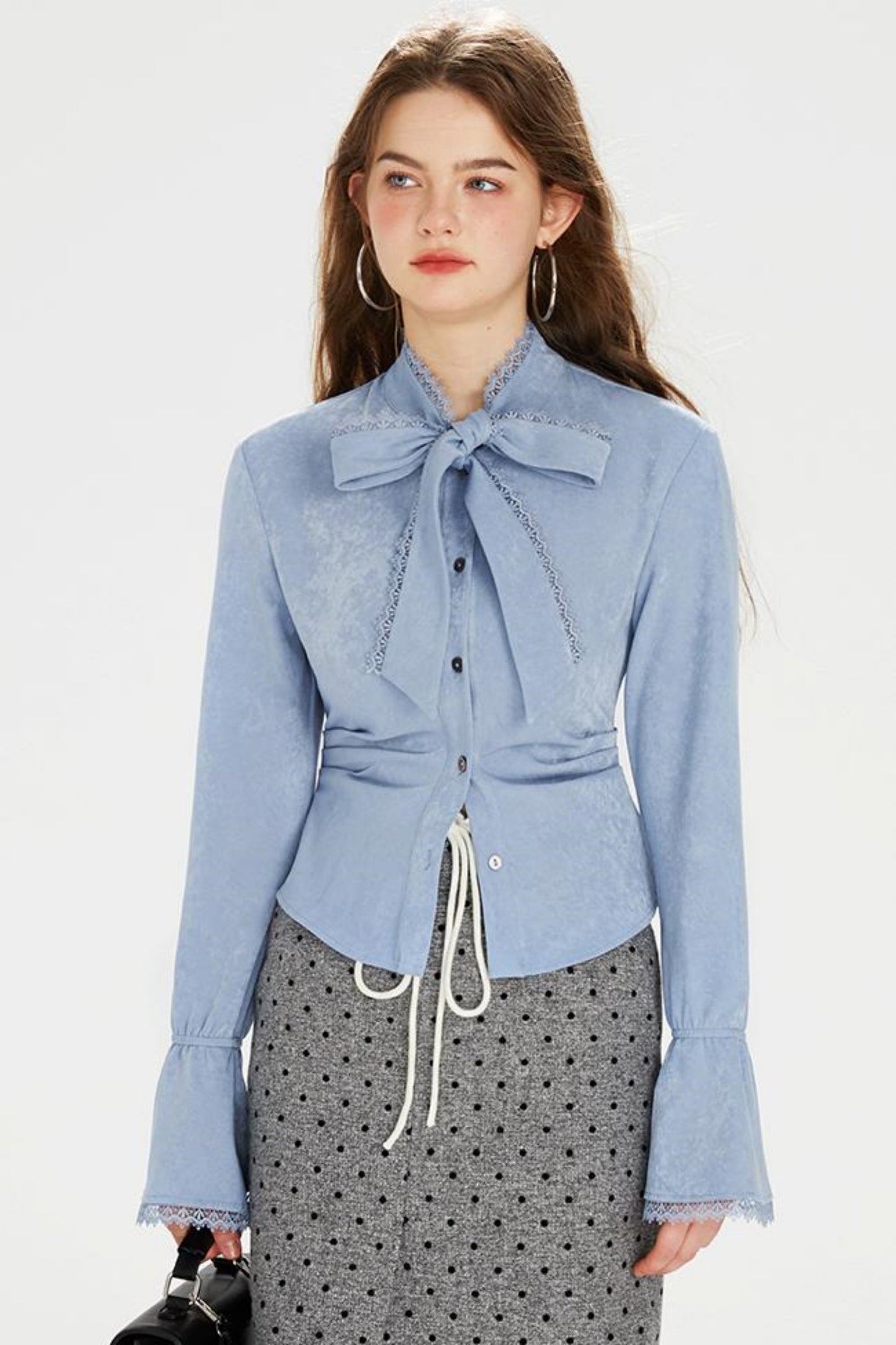 Pocket Accent Tweed Skirt Set-Up