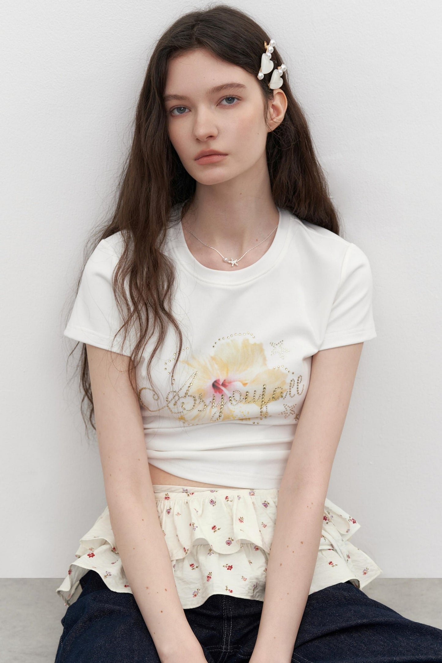 Floral Elegance Waist Skirt