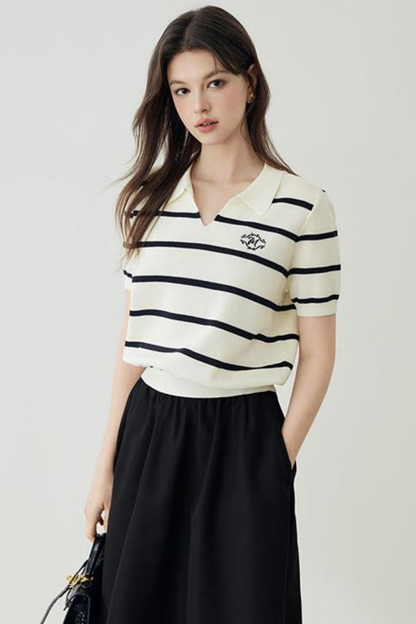 Vintage Striped Knit Top