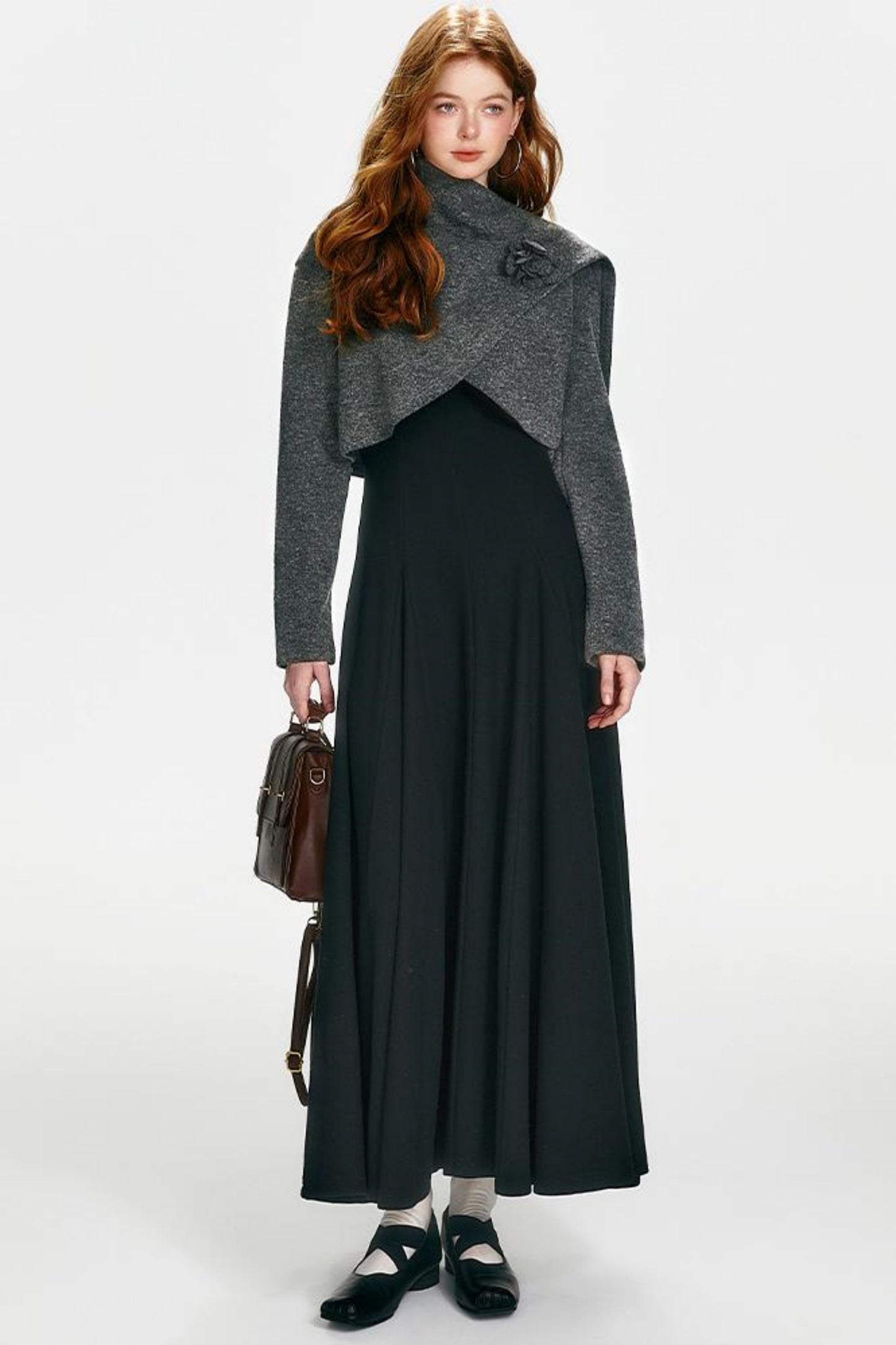 Luxe Gold Shawl Dress Set-Up