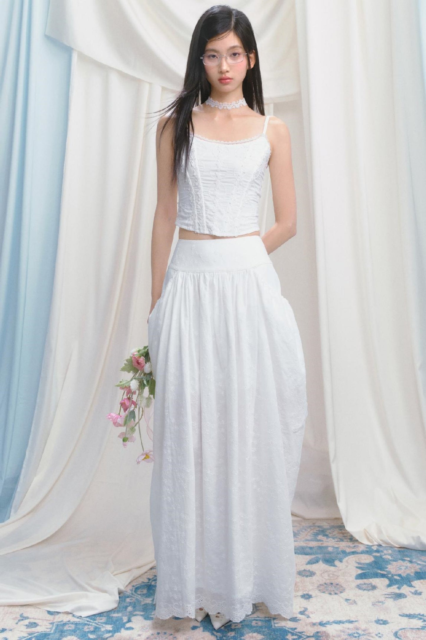 Dreamy White Lei Pod Skirt
