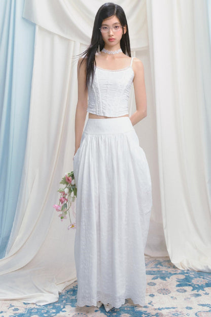 Dreamy White Lei Pod Skirt