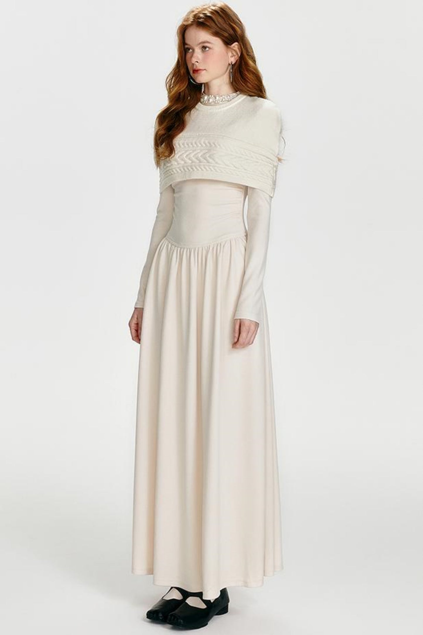 Chic Drawstring Maxi Dress Set-Up