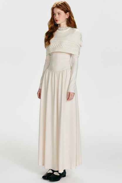 Chic Drawstring Maxi Dress Set-Up