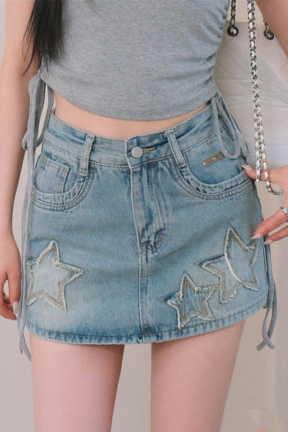 Vintage Denim Mini Skirt