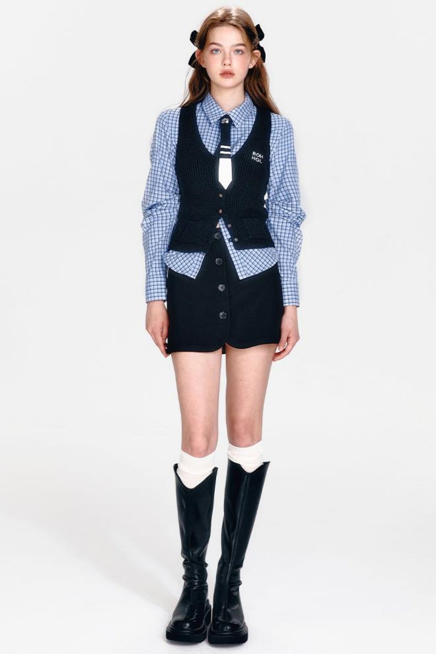 Vintage Plaid Skirt Set-Up