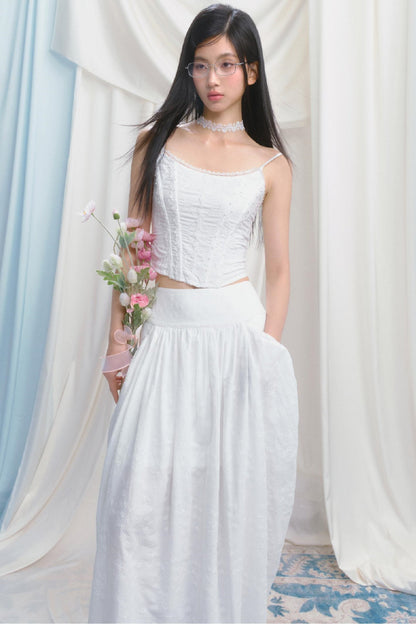 Dreamy White Lei Pod Skirt