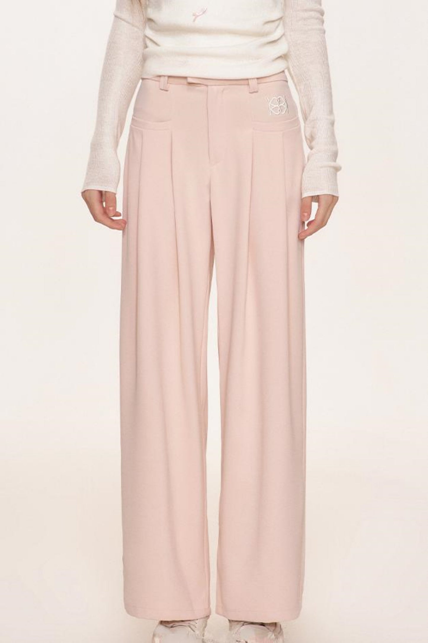 High-Waisted Wide-Leg Trousers