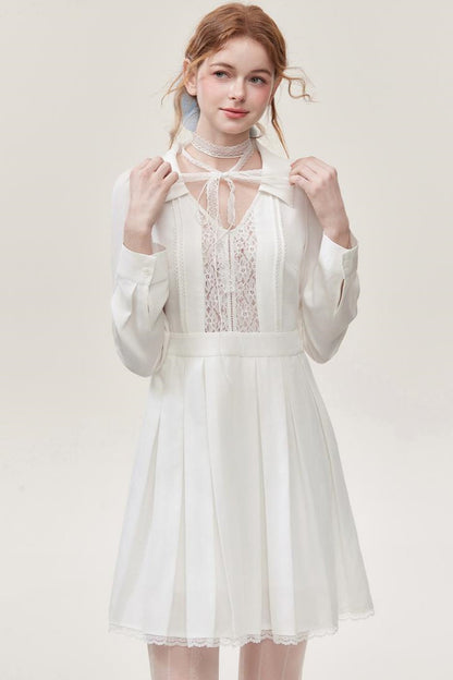 White Lace Mini Dress