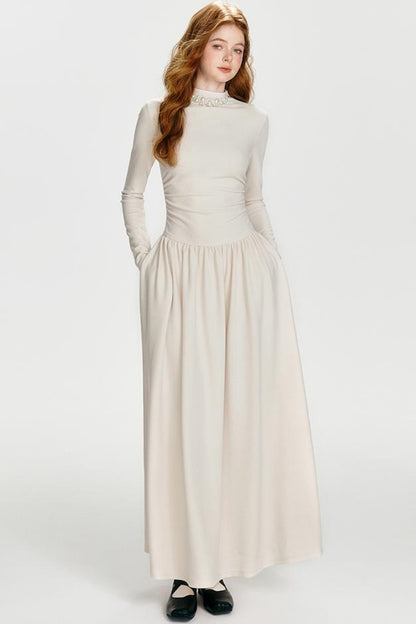 Chic Drawstring Maxi Dress Set-Up