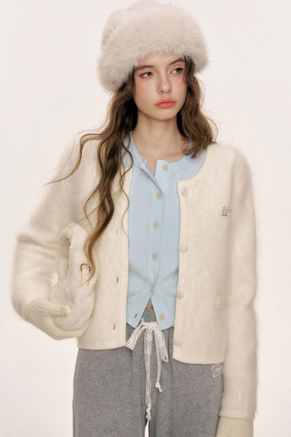 Embroidered Knit Cardigan