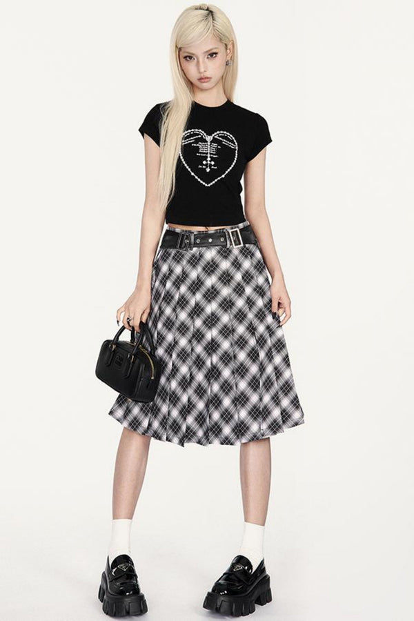 Dreamy Slim Pleated Skirt Set-Up