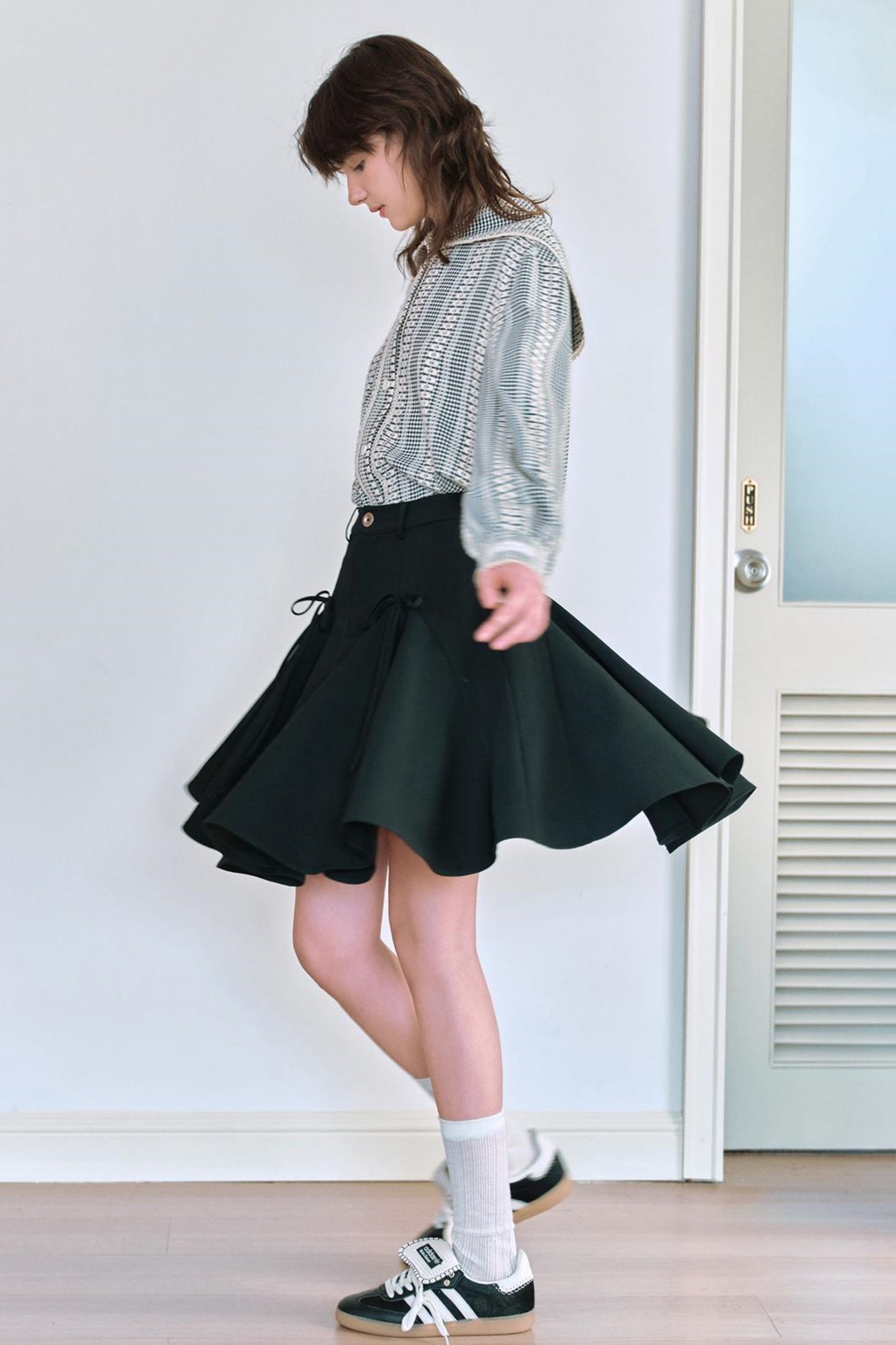 Butterfly shadow A line skirt