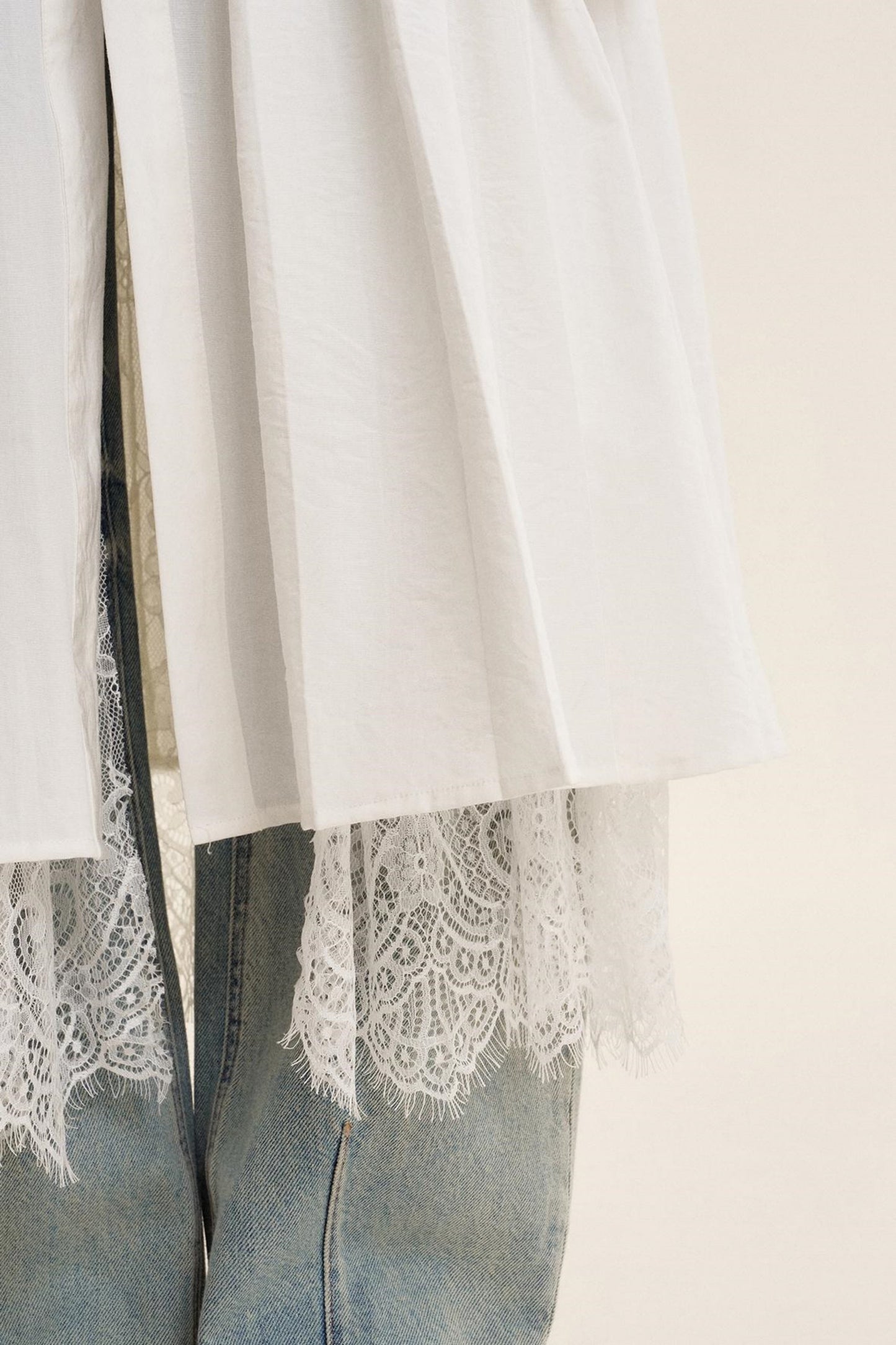 Lace Patchwork Halter Dress Set