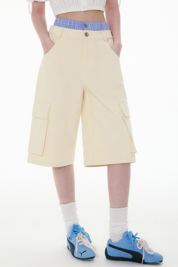 Mid Length Loose Wide Pants