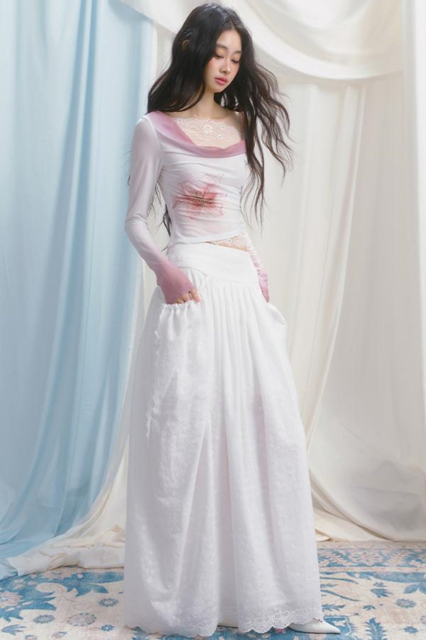 Dreamy White Lei Pod Skirt