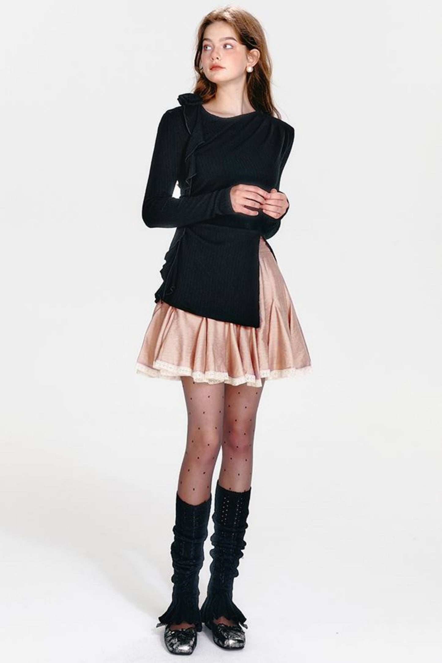 French Pink Rose Half Skirt