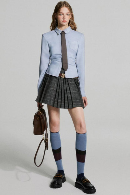 Tie Accent Waist Shirt