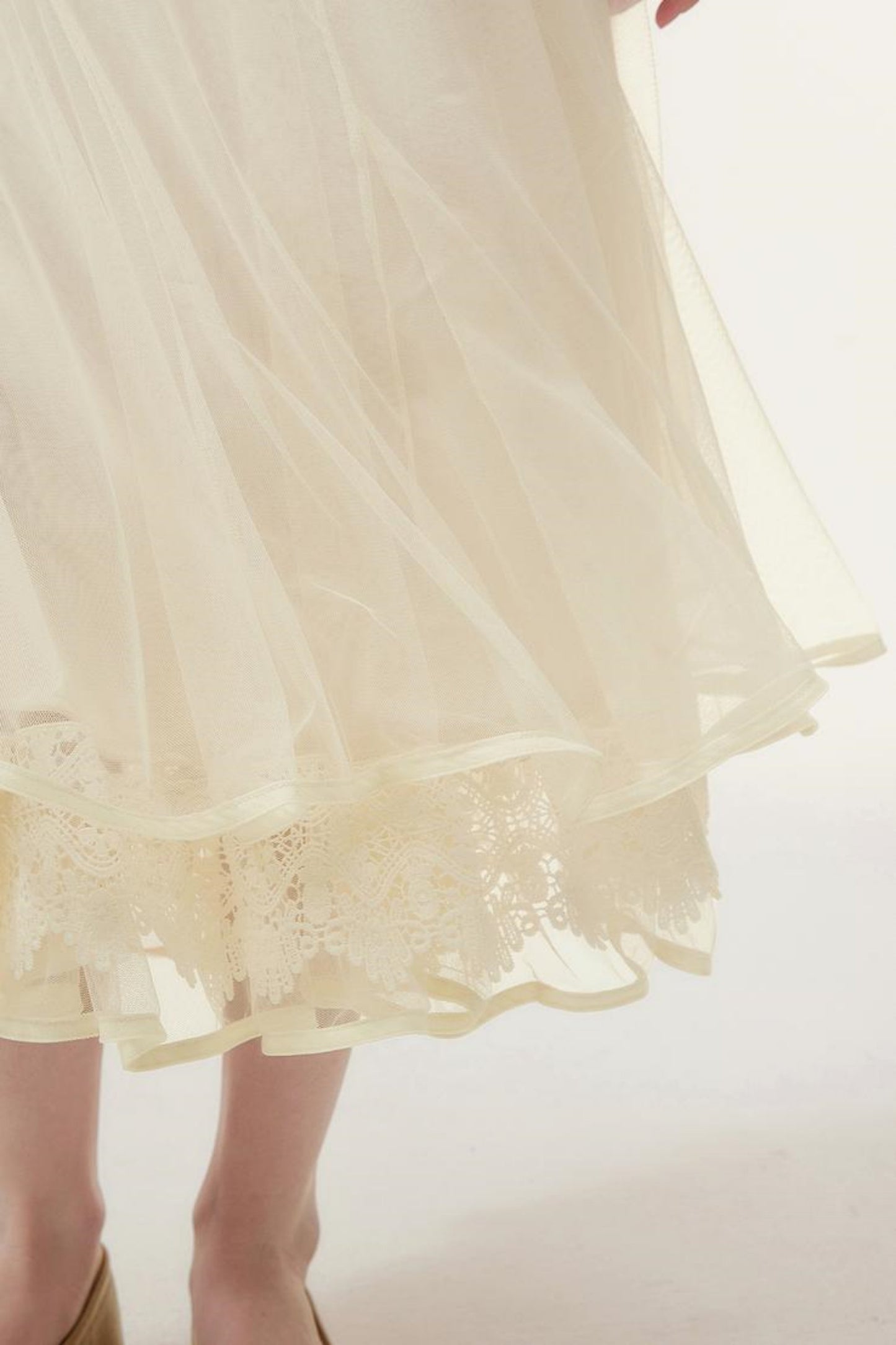 Lace Tulle Long Skirt